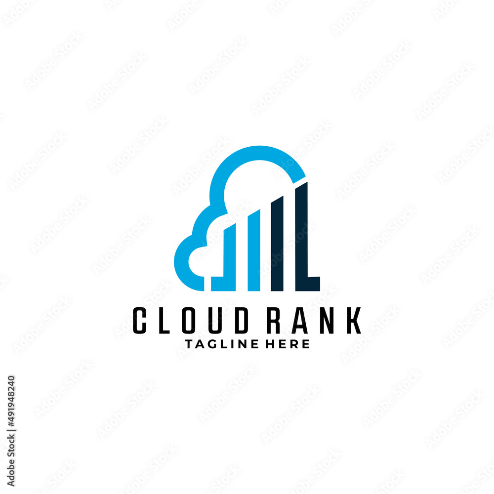 cloud rank logo icon vector illustration cloud rank logo icon vector illustration