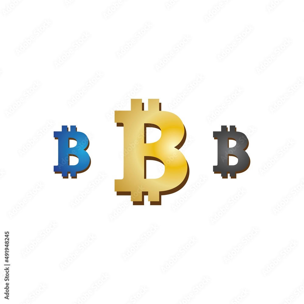 bitcoin crypto B letter logo symbol template design illustration vector bitcoin crypto B letter logo symbol template design illustration vector