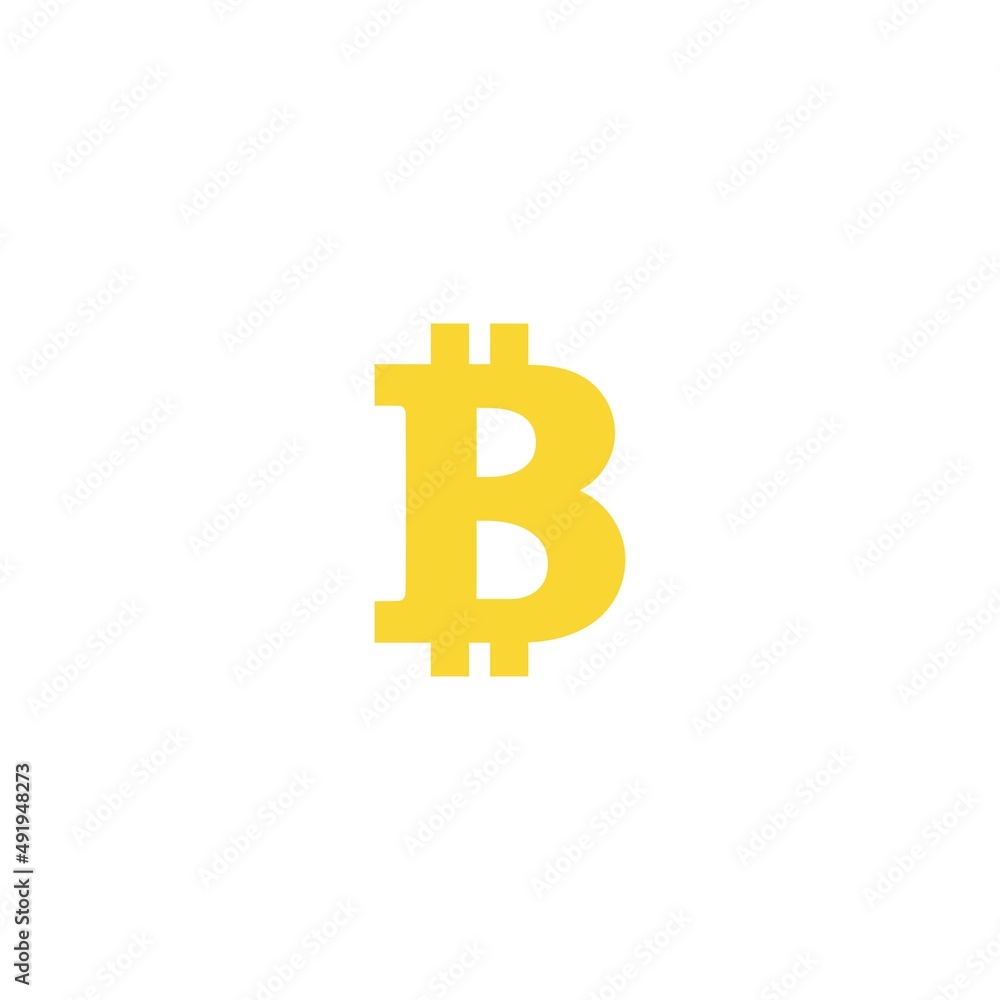 bitcoin crypto B letter logo symbol template design illustration vector bitcoin crypto B letter logo symbol template design illustration vector