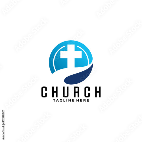 church logo icon vector illustration