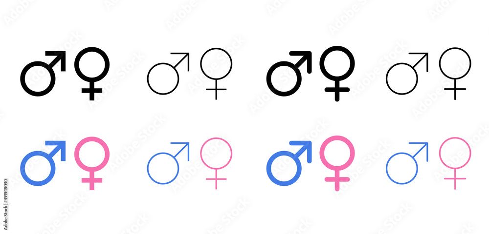 性別のマーク 男性と女性 性別のマーク 男性と女性