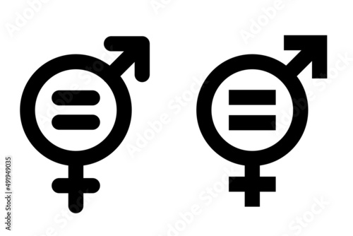 性別のマークと男女平等　男性と女性
