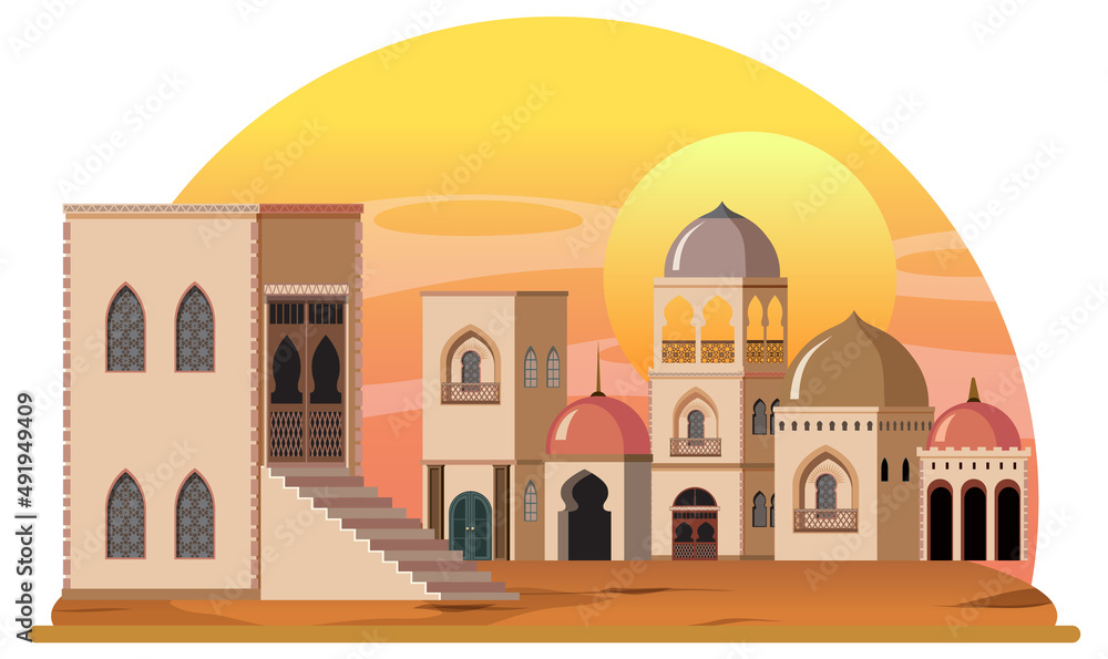 Arabian architecture house and building Arabian architecture house and building