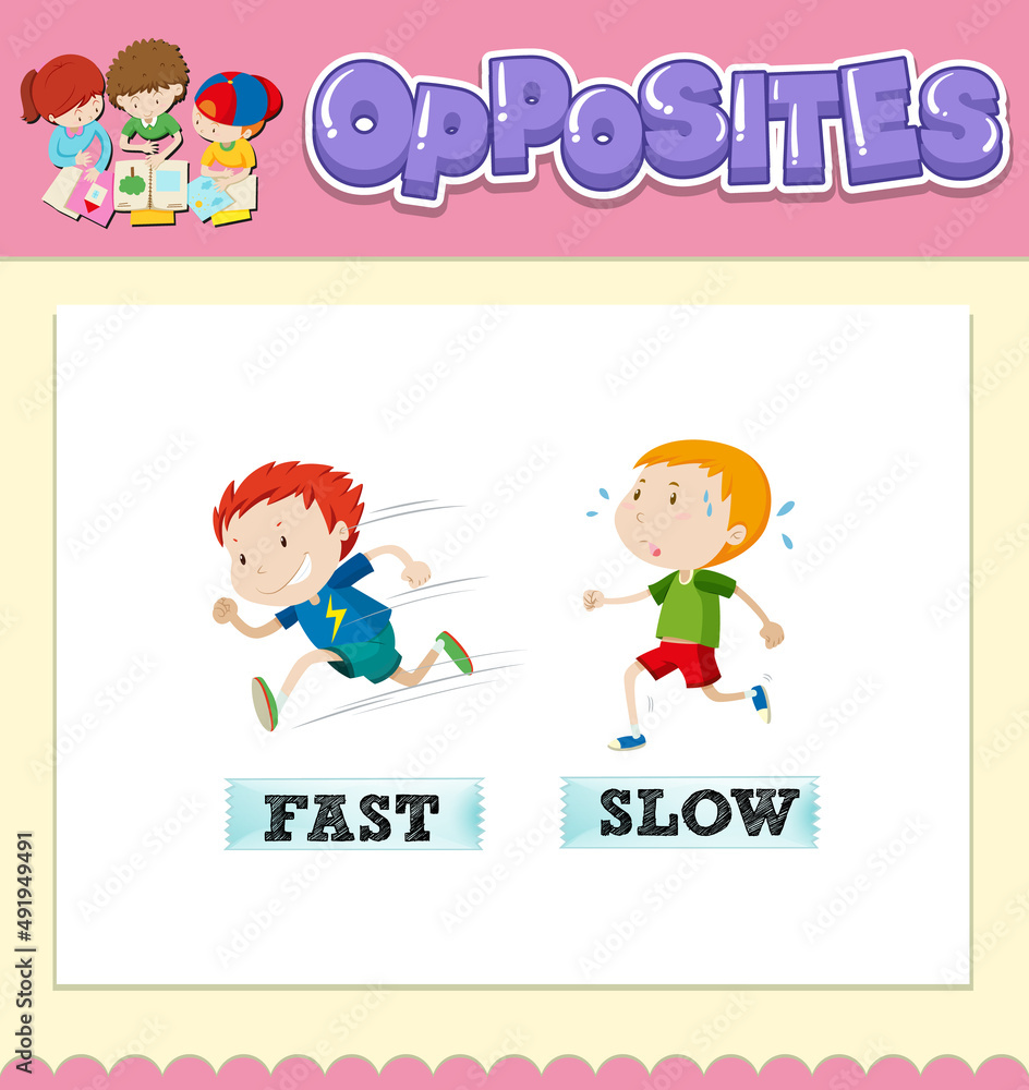 Opposite words for fast and slow Opposite words for fast and slow
