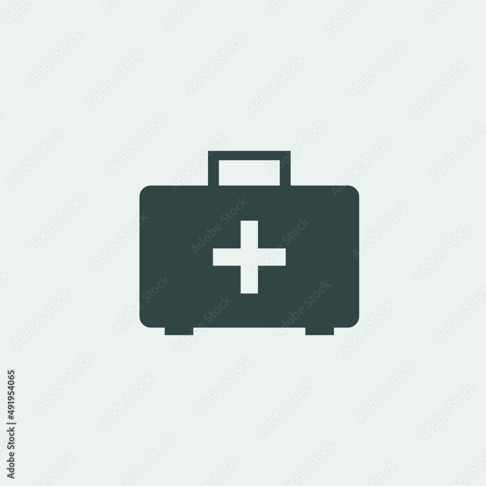 Fototapeta premium First_aid_bag vector icon illustration sign