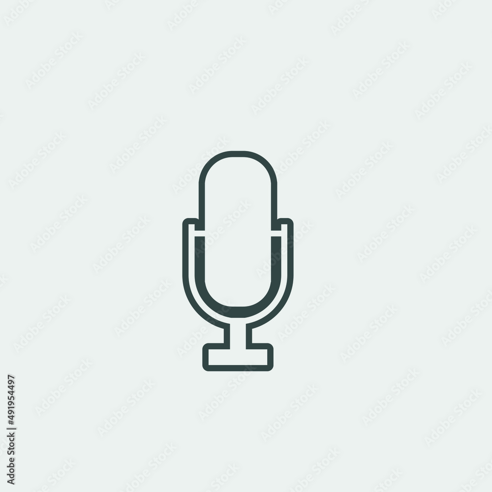Microphone vector icon illustration sign Microphone vector icon illustration sign