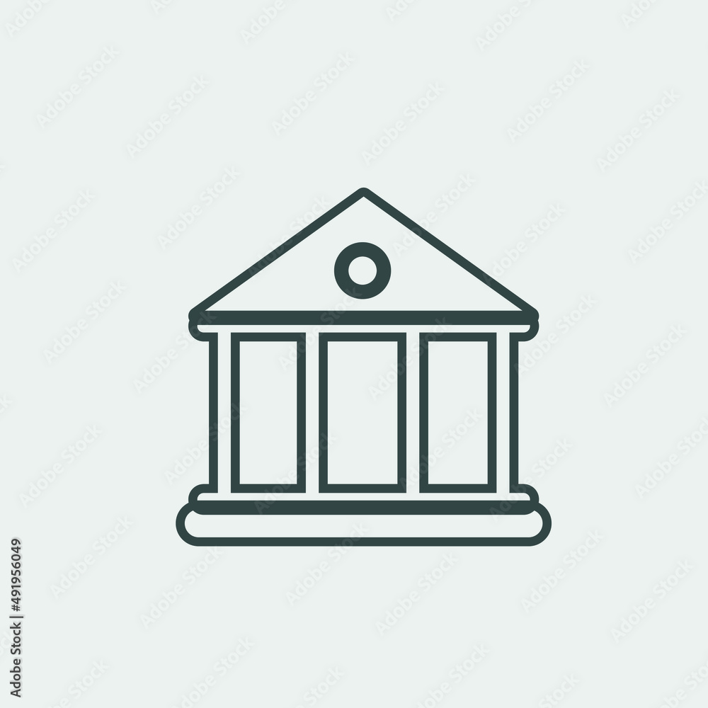 Museum vector icon illustration sign Museum vector icon illustration sign