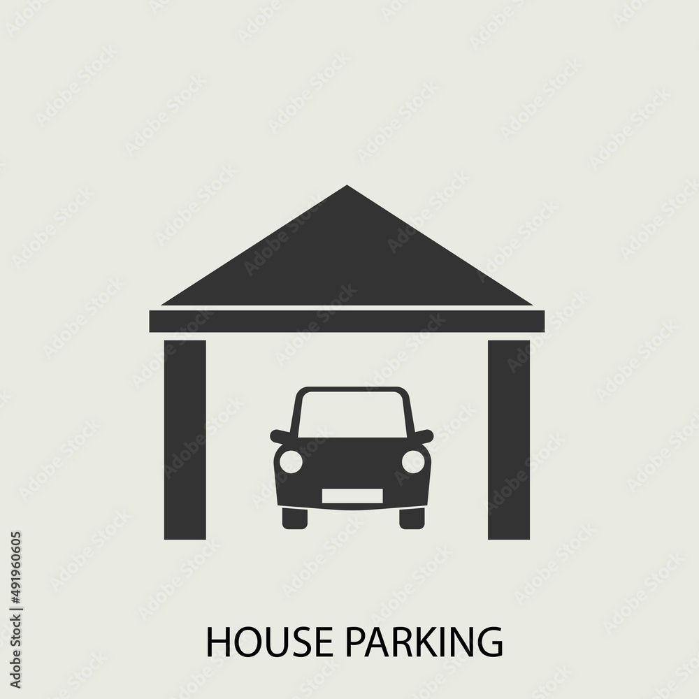 House_parking vector icon illustration sign House_parking vector icon illustration sign