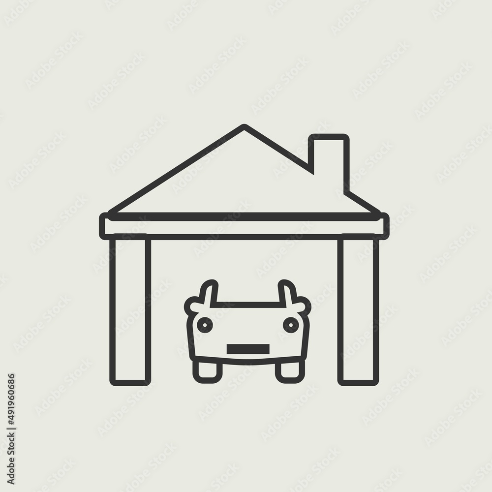 House_parking vector icon illustration sign House_parking vector icon illustration sign