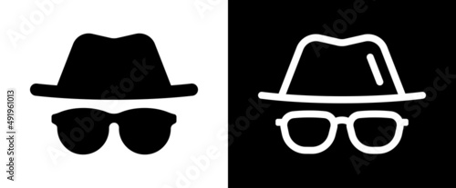 Incognito icon design. Detective icon vector illustration.