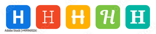 Letter h design template elements. Vector illustration