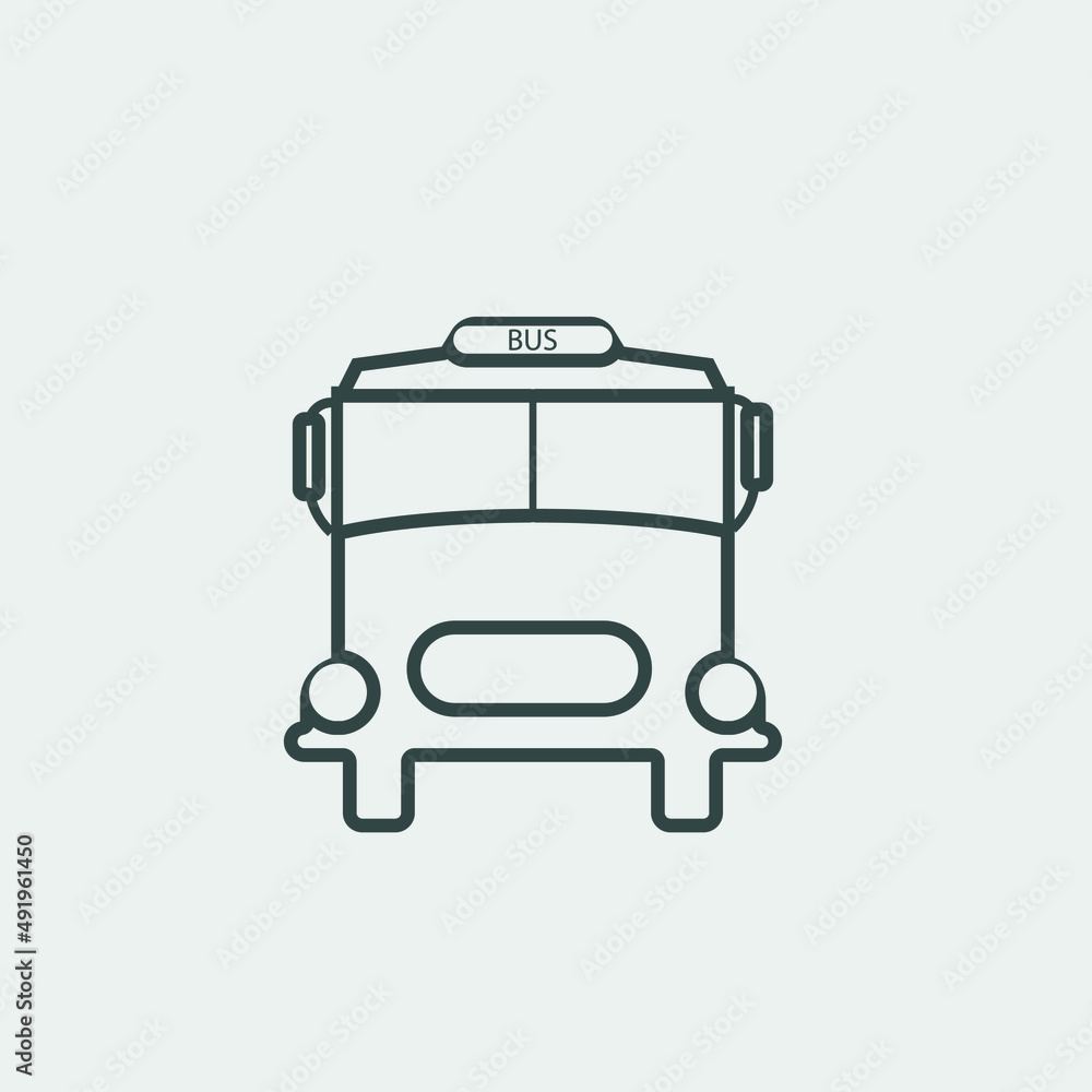 School_bus vector icon illustration sign School_bus vector icon illustration sign