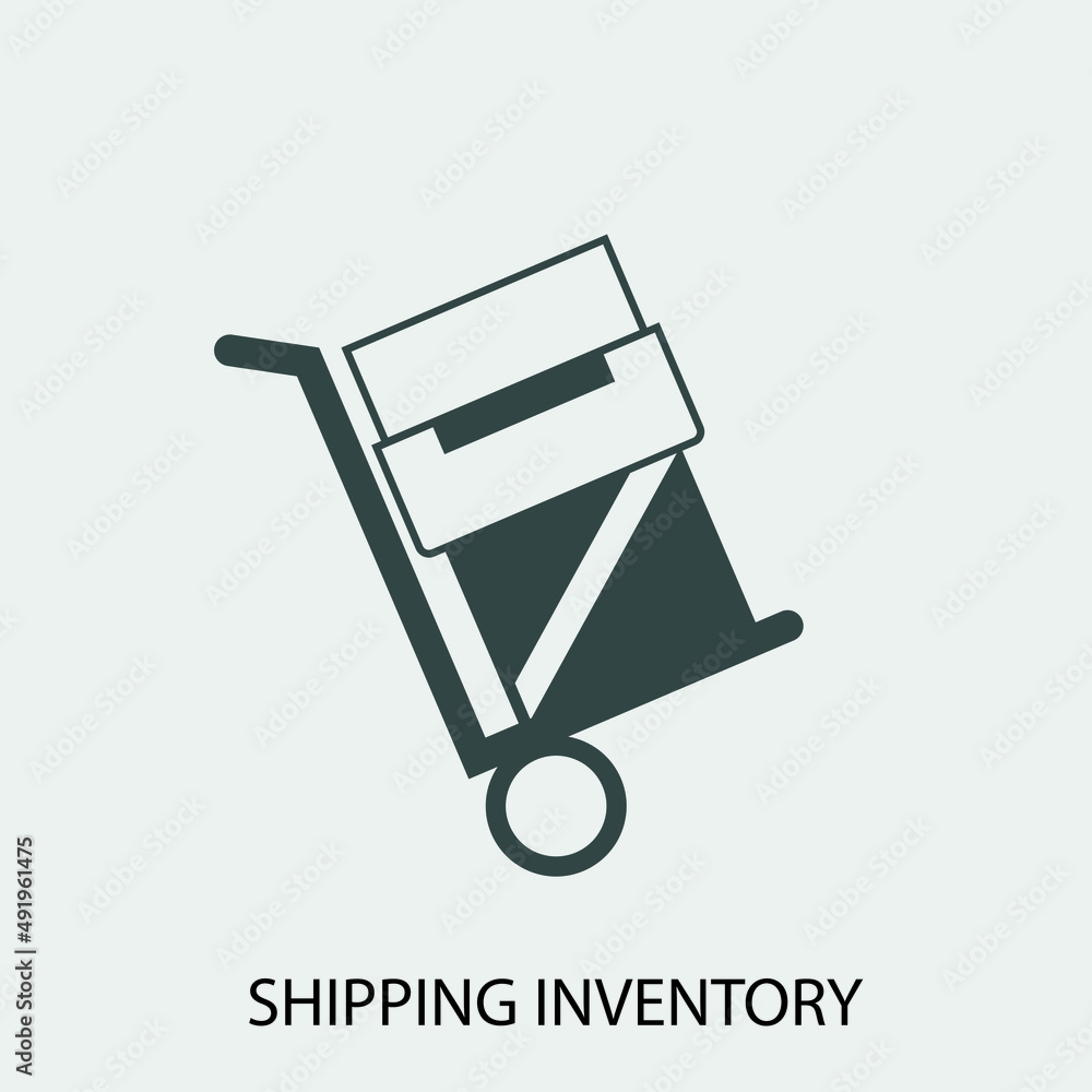 Shipping_inventory vector icon illustration sign Shipping_inventory vector icon illustration sign