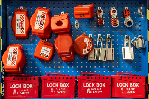 Lock out Tag out , Lockout station,machine - specific lockout devices and lockout point.