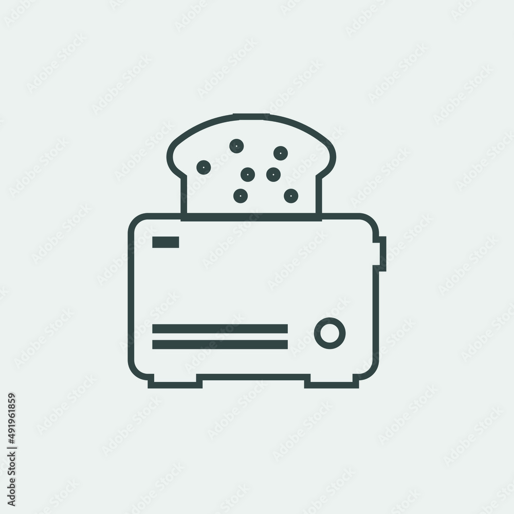 Toaster vector icon illustration sign Toaster vector icon illustration sign