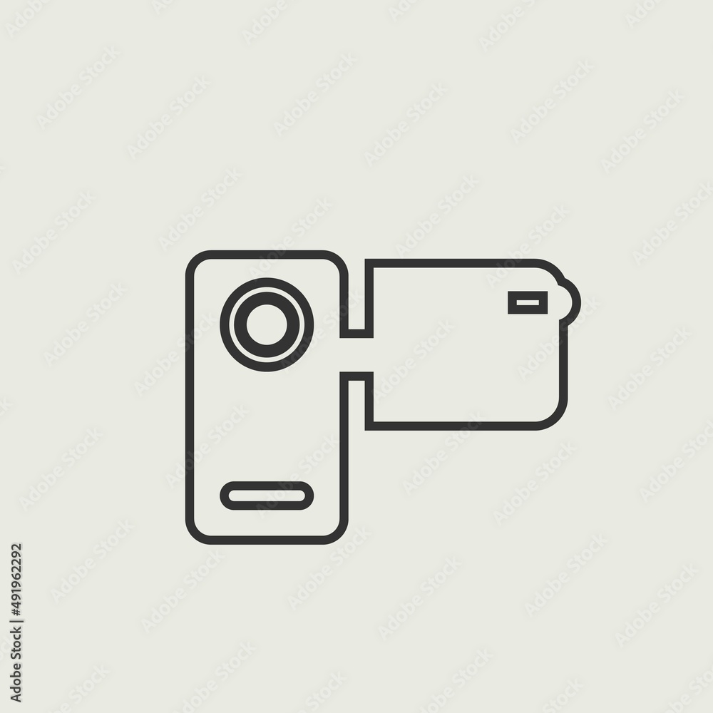 Video_camera vector icon illustration sign Video_camera vector icon illustration sign