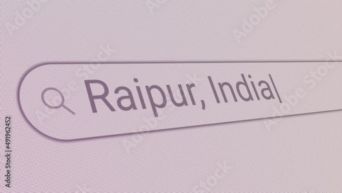 Search Bar Raipur India 
Close Up Single Line Typing Text Box Layout Web Database Browser Engine Concept photo