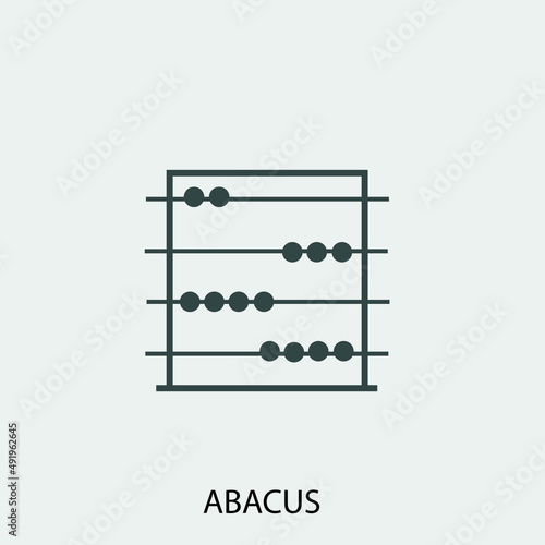 Abacus vector icon illustration sign