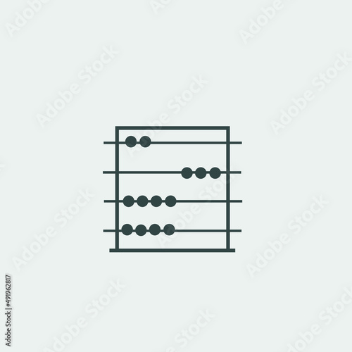 Abacus vector icon illustration sign