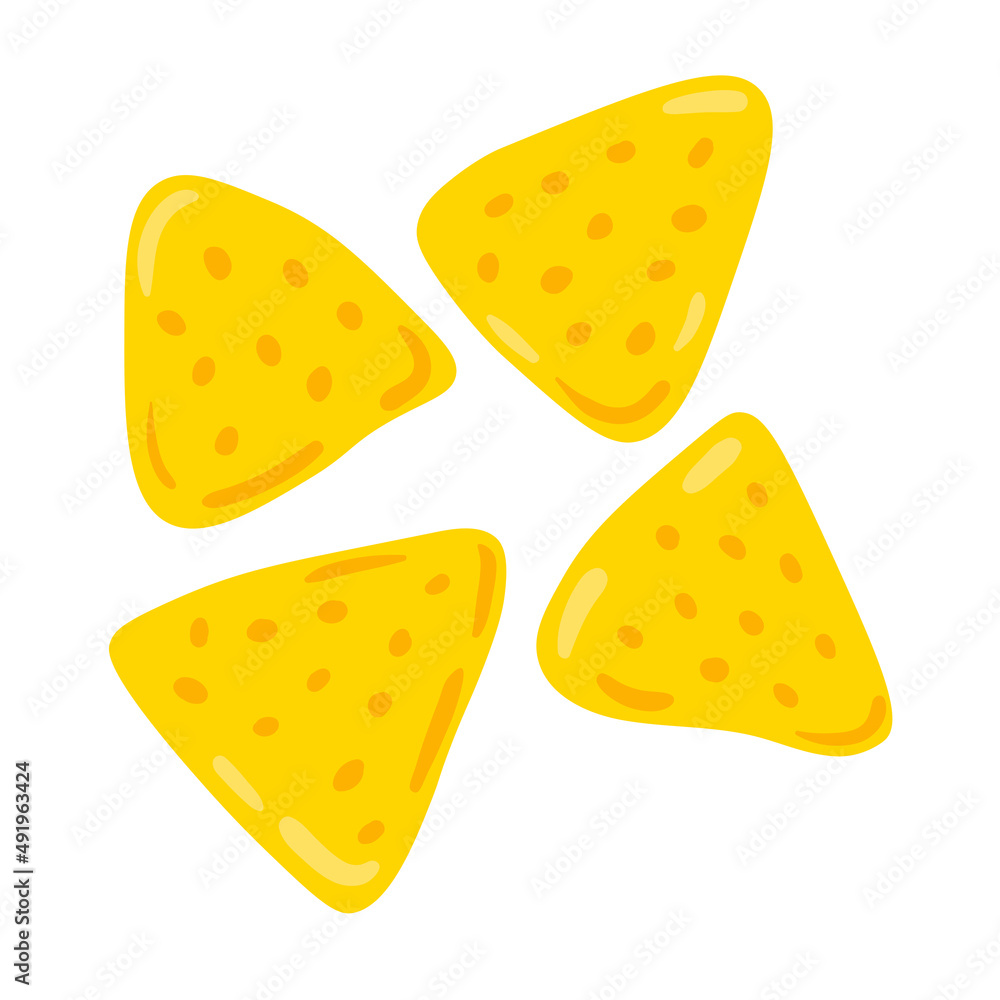 Vector illustration of mexican nachos Vector illustration of mexican nachos