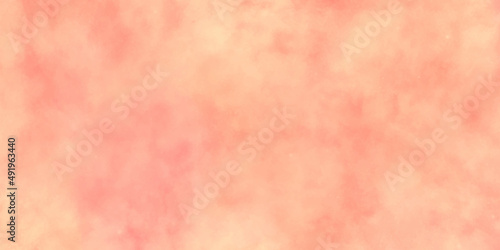 Pink background. Light Pink Orange Abstract vintage Background or Paper. Watercolor background hand drawn with copy space for text. Modern Grunge design. Framed gradient yellow red old paper. 