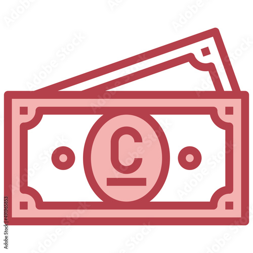 SOM red line icon,linear,outline,graphic,illustration