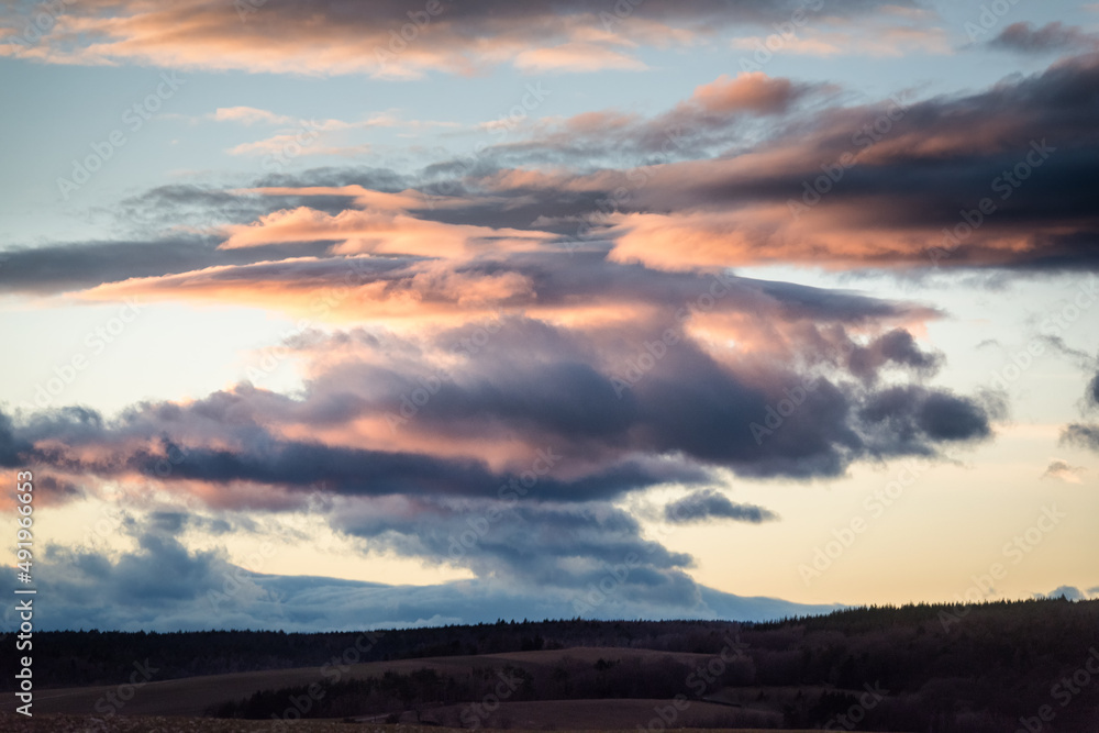  Orange sky and cloud