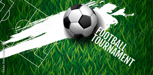 football tournament 2022 , soccer ball. Sport poster