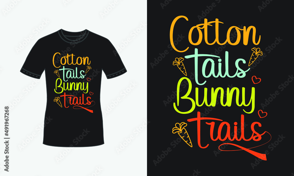 Cotton tail bunny carrot typography t shirt design Cotton tail bunny carrot typography t shirt design