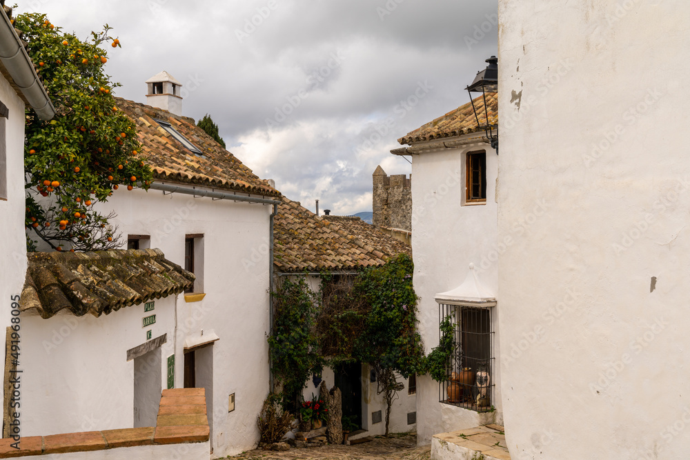 narrow pedestrian street in the historic center of Castellar de la Frontera