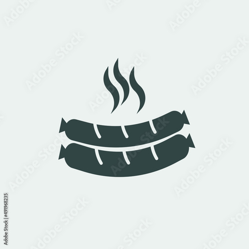Sausage  vector icon illustration sign
