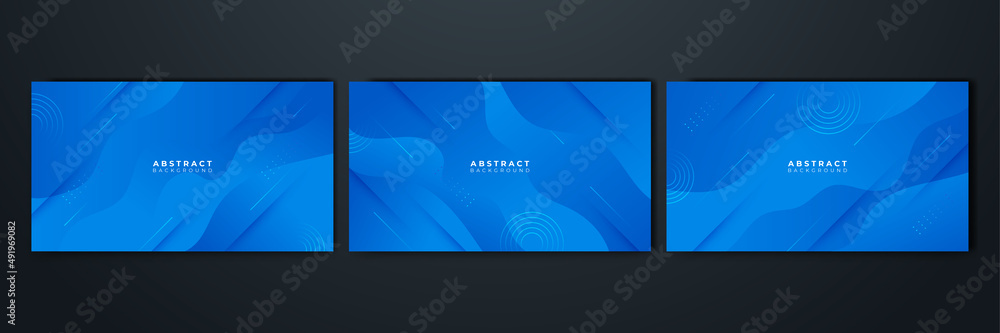 Naklejka premium Dark blue abstract background geometry shine and layer element vector for presentation design. Suit for business, corporate, institution, party, festive, seminar, and talks.