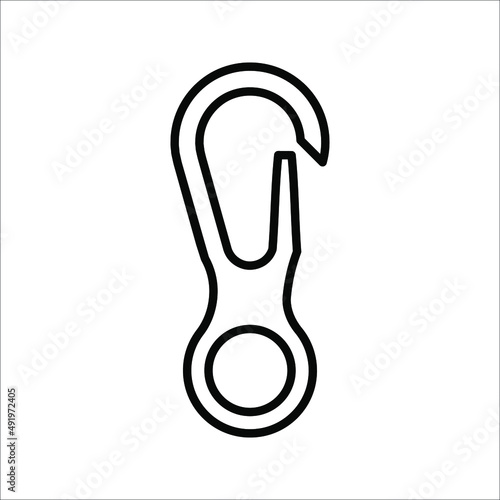 Black Industrial hook icon. vector illustration on white background. Crane hook icon.