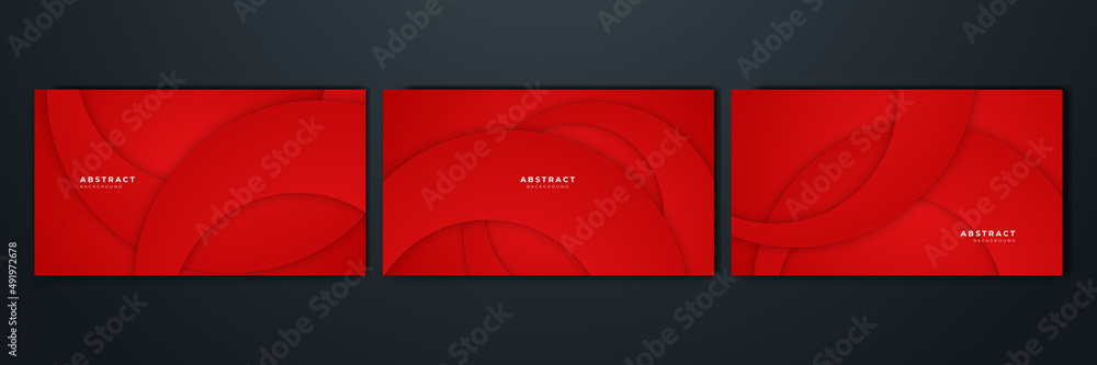 Fototapeta premium Dark red abstract background geometry shine and layer element vector for presentation design. Suit for business, corporate, institution, party, festive, seminar, and talks.