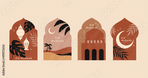 Vintage Islamic holiday sticker set