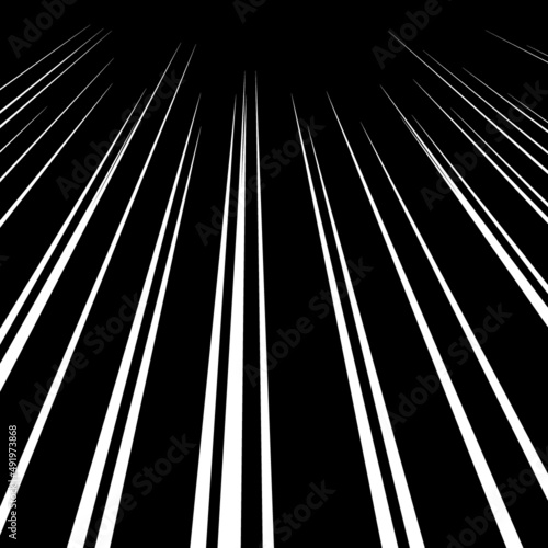 黒背景に白色の正方形の集中線のベクター素材