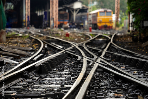 Numerous railroad tracks