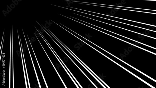 黒背景に白色の集中線のベクター素材