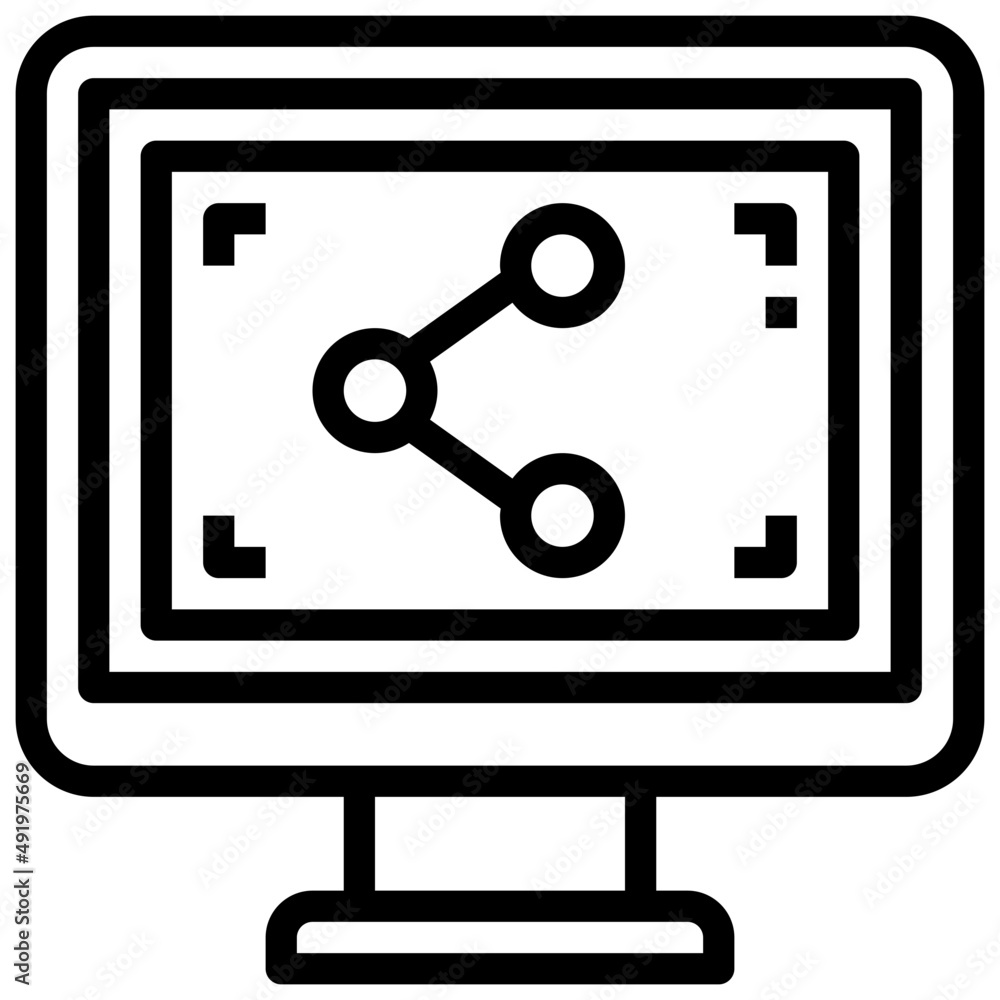 COMPUTER line icon,linear,outline,graphic,illustration COMPUTER line icon,linear,outline,graphic,illustration