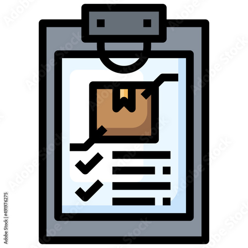 CHECKLIST filled outline icon,linear,outline,graphic,illustration