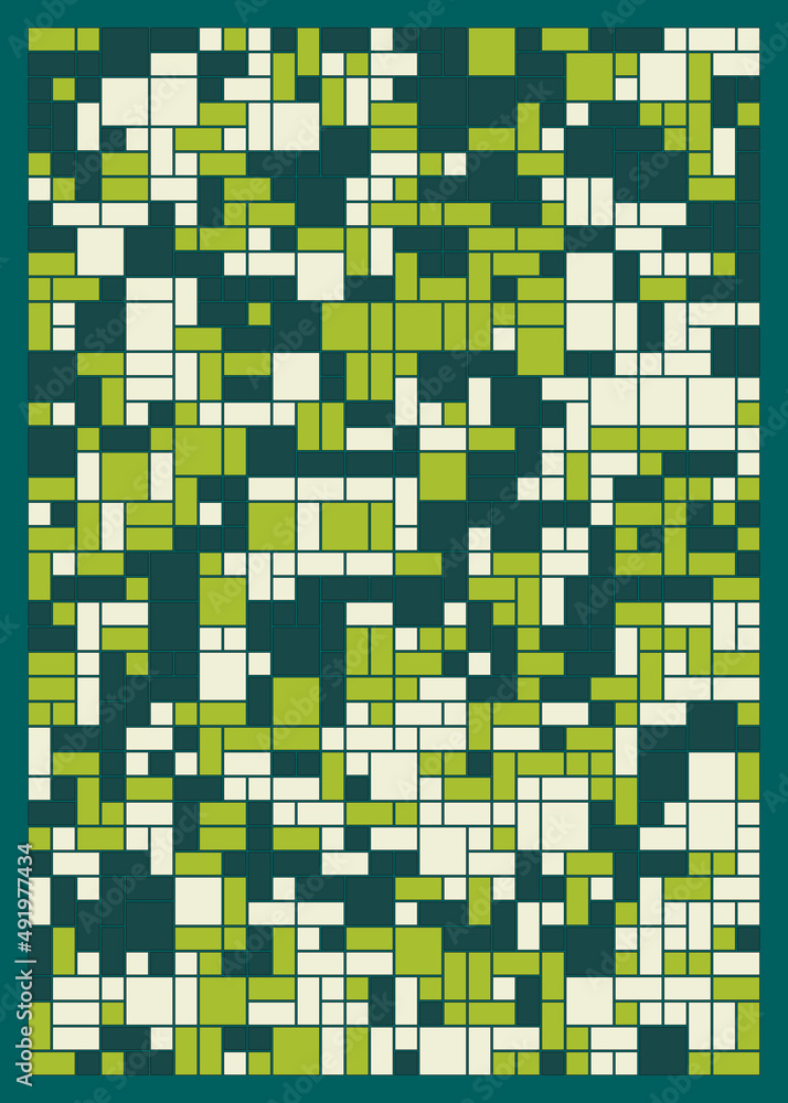 Fototapeta premium Offset Quads generative art background art illustration