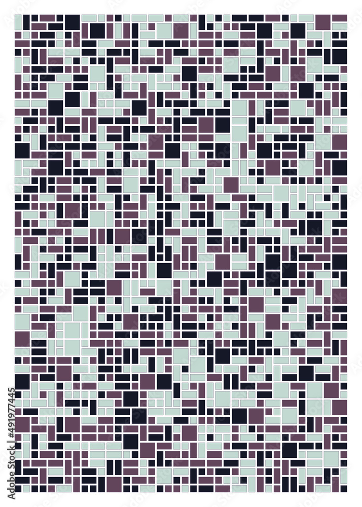 Fototapeta premium Offset Quads generative art background art illustration