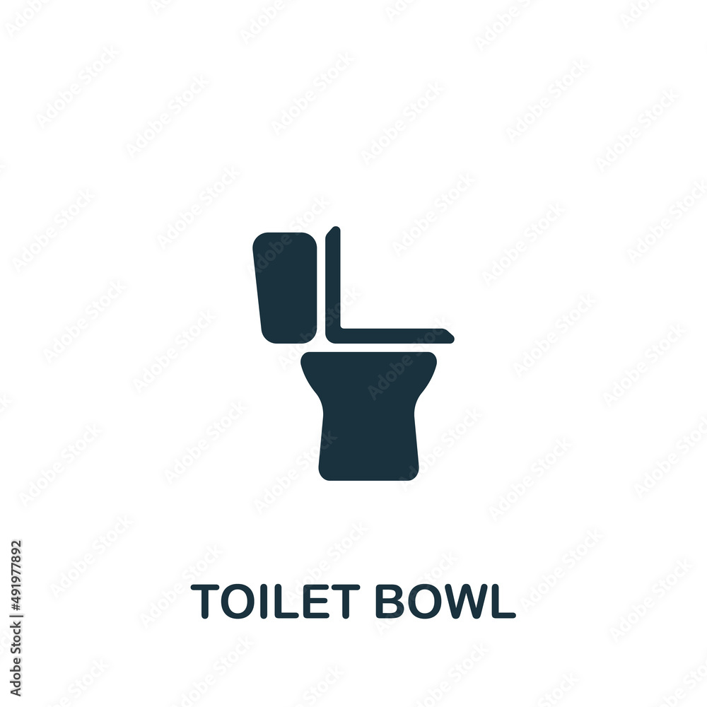 Toilet Bowl icon. Monochrome simple Toilet Bowl icon for templates, web