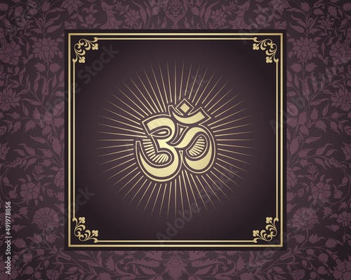 aum syllable , paisley design ,Hinduism , India	