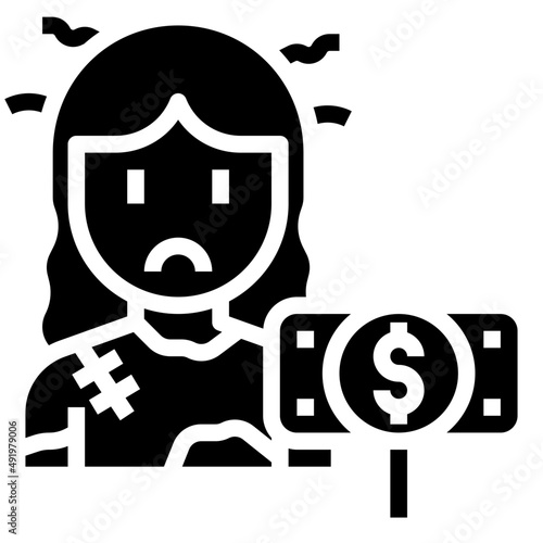 BEGGAR glyph icon,linear,outline,graphic,illustration