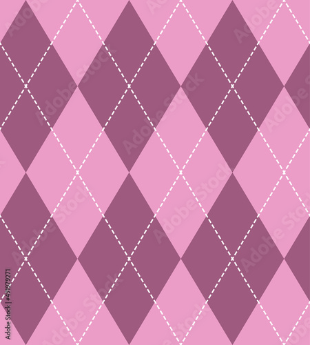 Traditional Purple Pink Rhombus Seamless Pattern Design