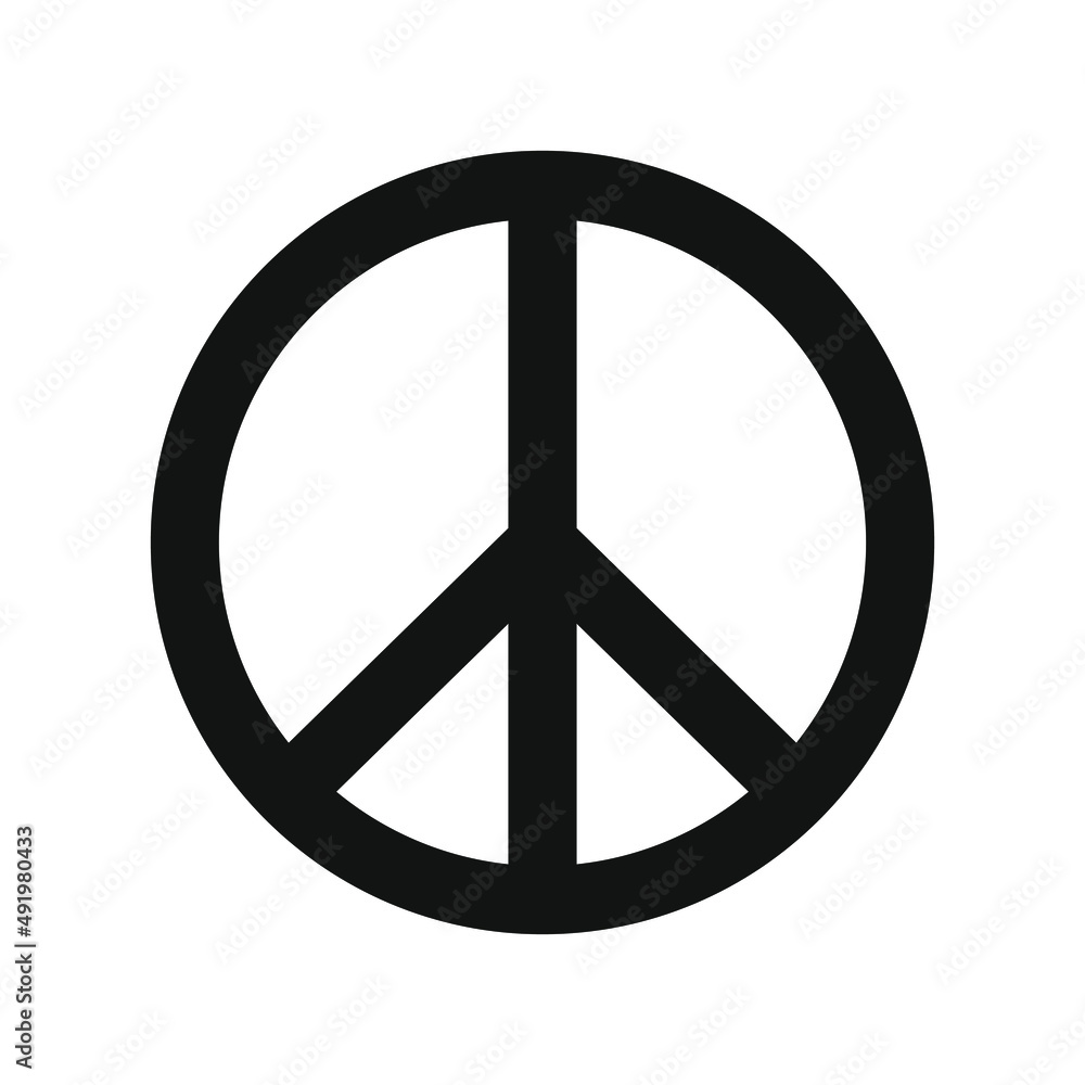 Vector peace symbol icon.Flat sign Vector peace symbol icon.Flat sign