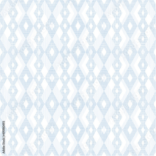 Abstract White Geometric Seamless Pattern Vector with  Rhombus Shape