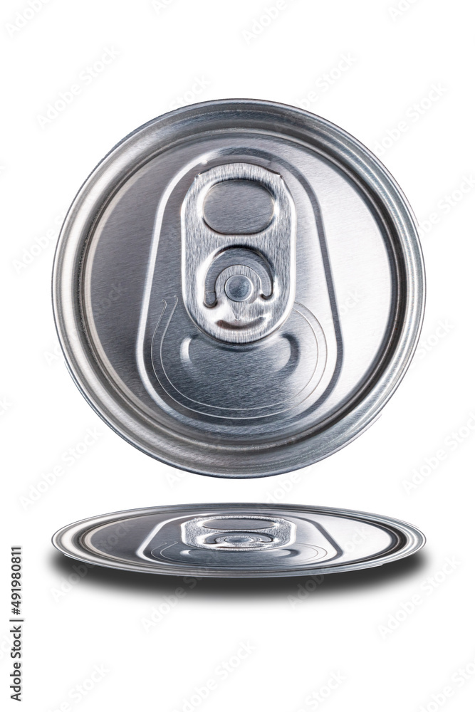 Close-up metal canning lid isolated on white background, canning lid. Close-up metal canning lid isolated on white background, canning lid.