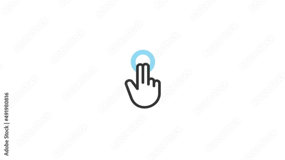 Two fingers touch gesture animation on the white transparent background with alpha channel included. Two fingers touch gesture animation on the white transparent background with alpha channel included.